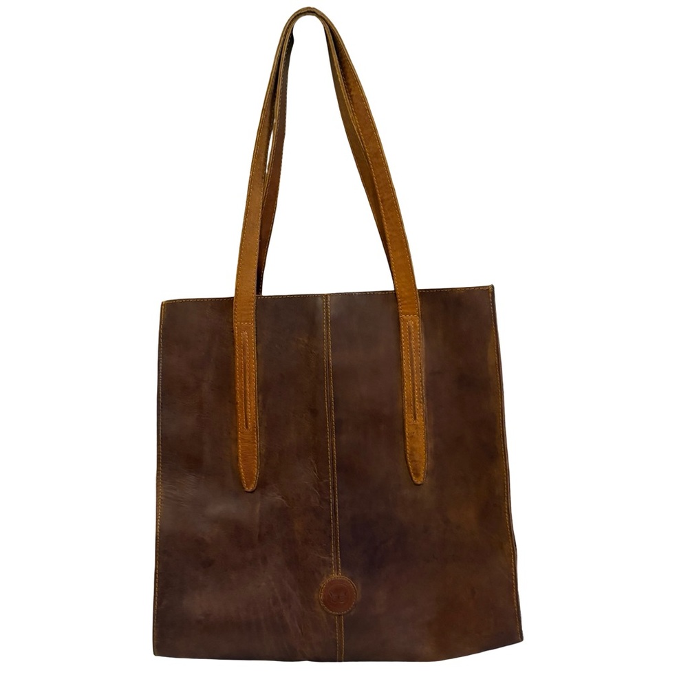 Le Papillon Large Brown Leather Tote - Picture 3 of 16